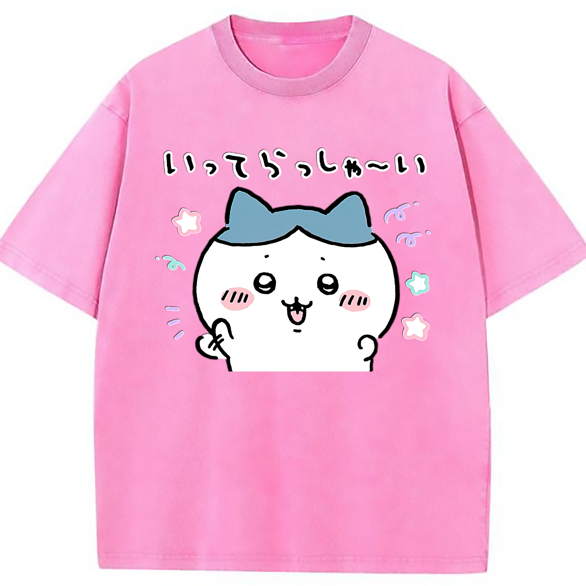 （画像用） ちいかわ ハチワレ Chii-kawa hachiware 綿100% ヴィンテージ風 半袖Tシャツ（フロントプリント）